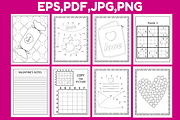 Valentine’s Activity Book V 1, a Seasonal Illustration by Coco Bloom (Thumbnail 2 of 3)