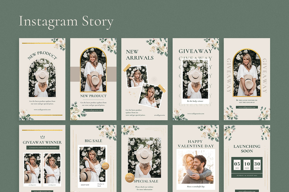 Bridal Boutique Instagram Kit CANVA, a Social Media Template by Baliniz (Photo 10 of 10)