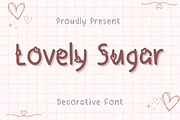 Lovely Sugar, a Handwritten Font by Aisyah (Thumbnail 1 of 4)