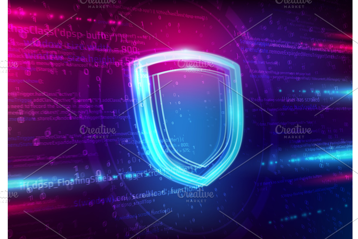 Cyber security technology, cloud, a Technology Illustration by Vector Tradition