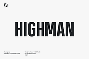 Highman;  Bold CondensedFont, a Sans Serif Font by Eko Bimantara (Thumbnail 1 of 8)