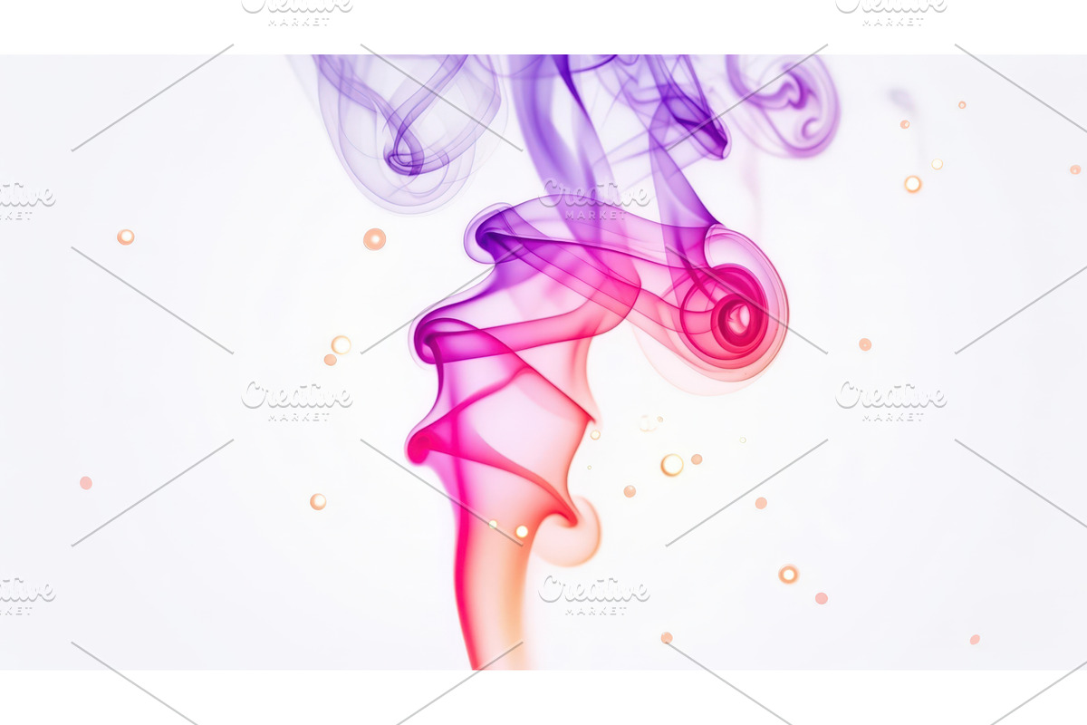Colorful abstract smoke art in, an Illustration by tilialucida