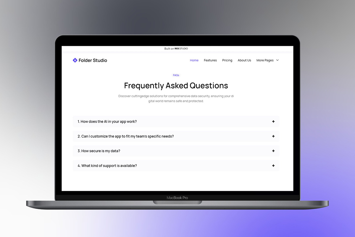 Folder Studio - Wix Studio Template, a Wix Template by TweakDesigns (Photo 6 of 7)