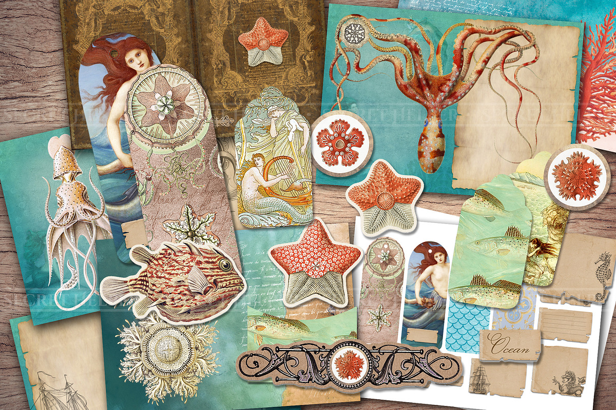 Ocean Scrapbooking Kit, an Illustration by Secret Helper (Photo 5 of 9)