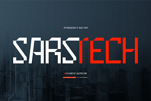 Sarstech | Futuristic Geometric, a Sans Serif Font by gracetype_studio