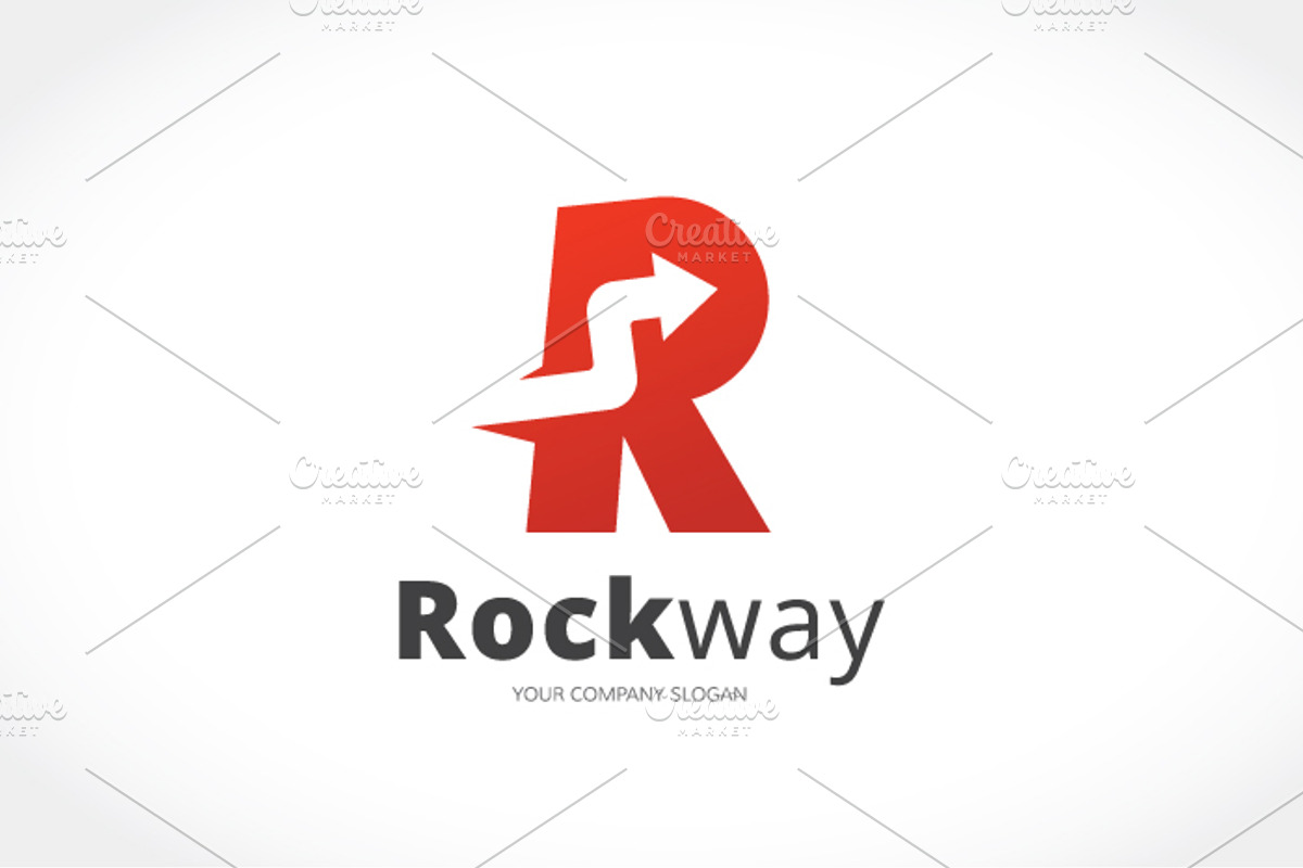 R Logo Rock Way logo, a Branding & Logo Template by Vectorwins Premium Shop
