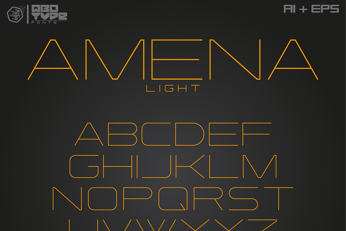 Amena 4 fonts in eps format, a Sans Serif Font by Qbotype Fonts (Photo 4 of 5)