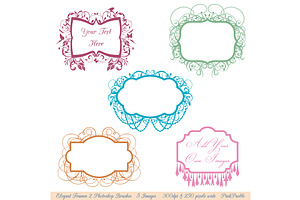 Chandelier Frames Photoshop Brushes