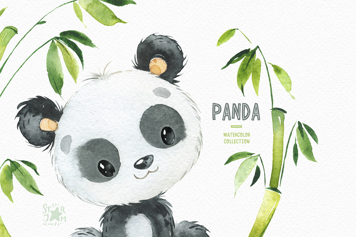 Panda & Family Collection, an Animal Illustration by StarJam (Photo 3 of 6)
