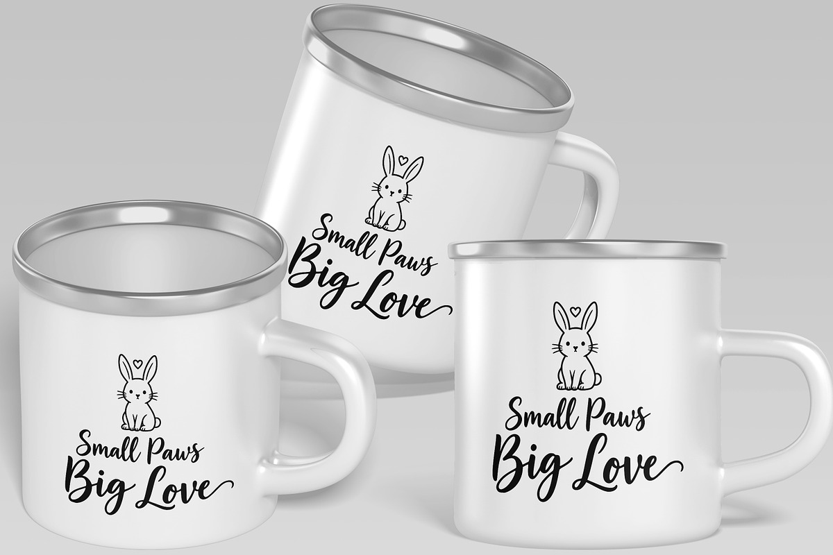 Small Paws Big Love Bunny Art, an Object Illustration by Ghagra (Photo 4 of 7)