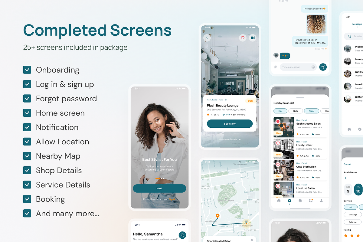 Beautilly - Salon & Beauty UI Kit, an UI Kit Template by dhuhacreative (Photo 8 of 8)