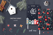 Christmas Florals Bundle, a Decorative Illustration by Cozy pattern shop (Thumbnail 8 of 13)