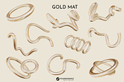 Golden Flow Abstract 3D Elements, an Object Graphic by Youandigraphics (Thumbnail 14 of 15)