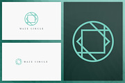 20 Circle geometric logos - outline, a Branding & Logo Template by VP Fonts (Thumbnail 20 of 21)