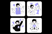 10 Success Illustration Pack, a Person Illustration by Bilicube Studio (Thumbnail 3 of 3)
