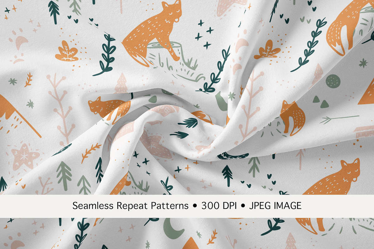Forest Fox Pattern Pack, a Pattern Graphic by Evelyns Illustrations