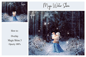 30 Magic Winter Shine Overlays PNG