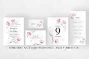 Pink Floral Sketch Wedding Suite, an Invitation Template by Azka Creative (Thumbnail 5 of 5)