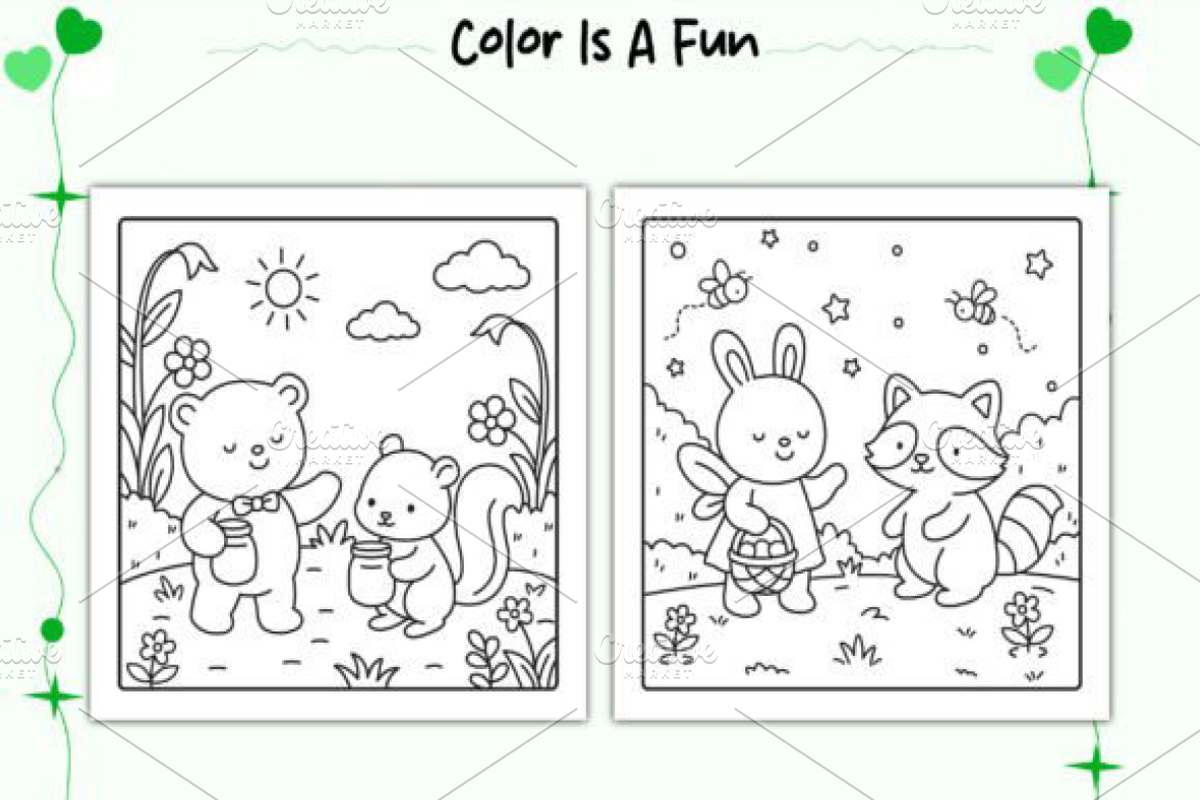 Secret Forest Coloring Pages Vol. 2, a Decorative Illustration by Design Station (Photo 3 of 4)