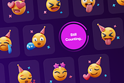 Emoty - 3D Party Emoji, a Characters & Person 3D Model by Illustraly Design (Thumbnail 8 of 8)
