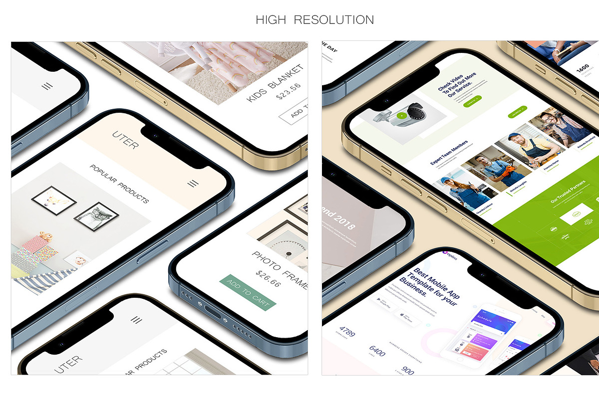 ALL 3D iPHONE MOCK-UP BUNDLE VOL-9, an iPhone Mockup by Graphicsworld125 (Photo 7 of 19)
