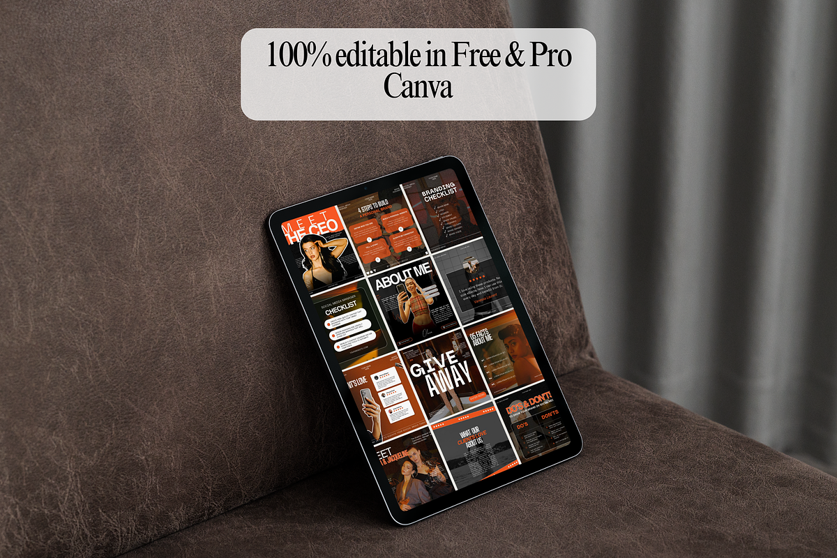 Black & Orange Social Media Template, a Social Media Template by My Template Studio (Photo 18 of 19)
