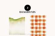 Autumn Pumpkin Birthday Clipart, a Decorative Illustration by OKArtHub (Thumbnail 4 of 9)