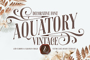 Aquatory Vintage Font and Template., a Serif Font by Gleb Guralnyk (Thumbnail 1 of 5)