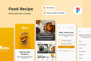 Eato - Food Recipe Mobile App, an App Template by twinstd