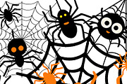 Halloween Web Weaving Party, a Seasonal Illustration by Sharon Schwalbe (Thumbnail 5 of 5)