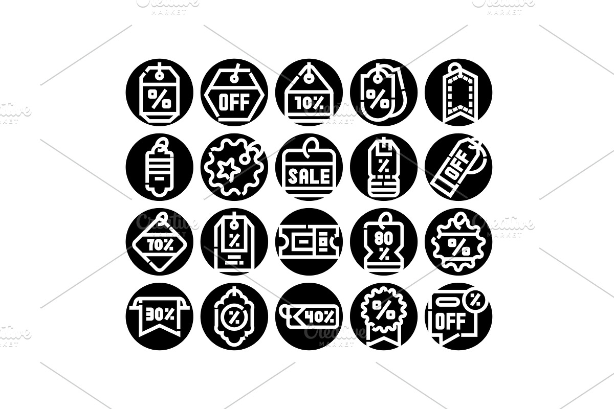 Marketing promotion sale tags and, an Object Illustration by pikepicture