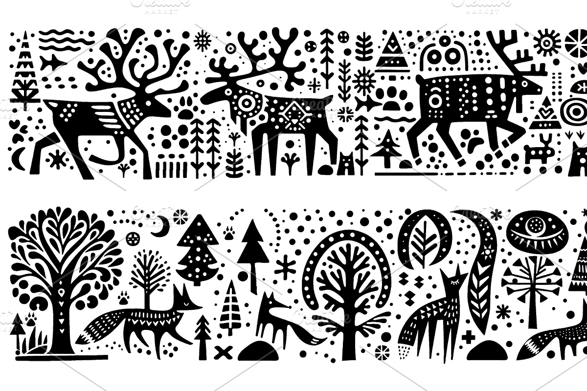 Vintage Livestock Folk Art, a Decorative Illustration by devastd (Photo 4 of 28)