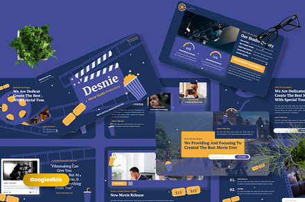 Desnie - MovieProduction Googleslide, a Presentation Template by Dhabee