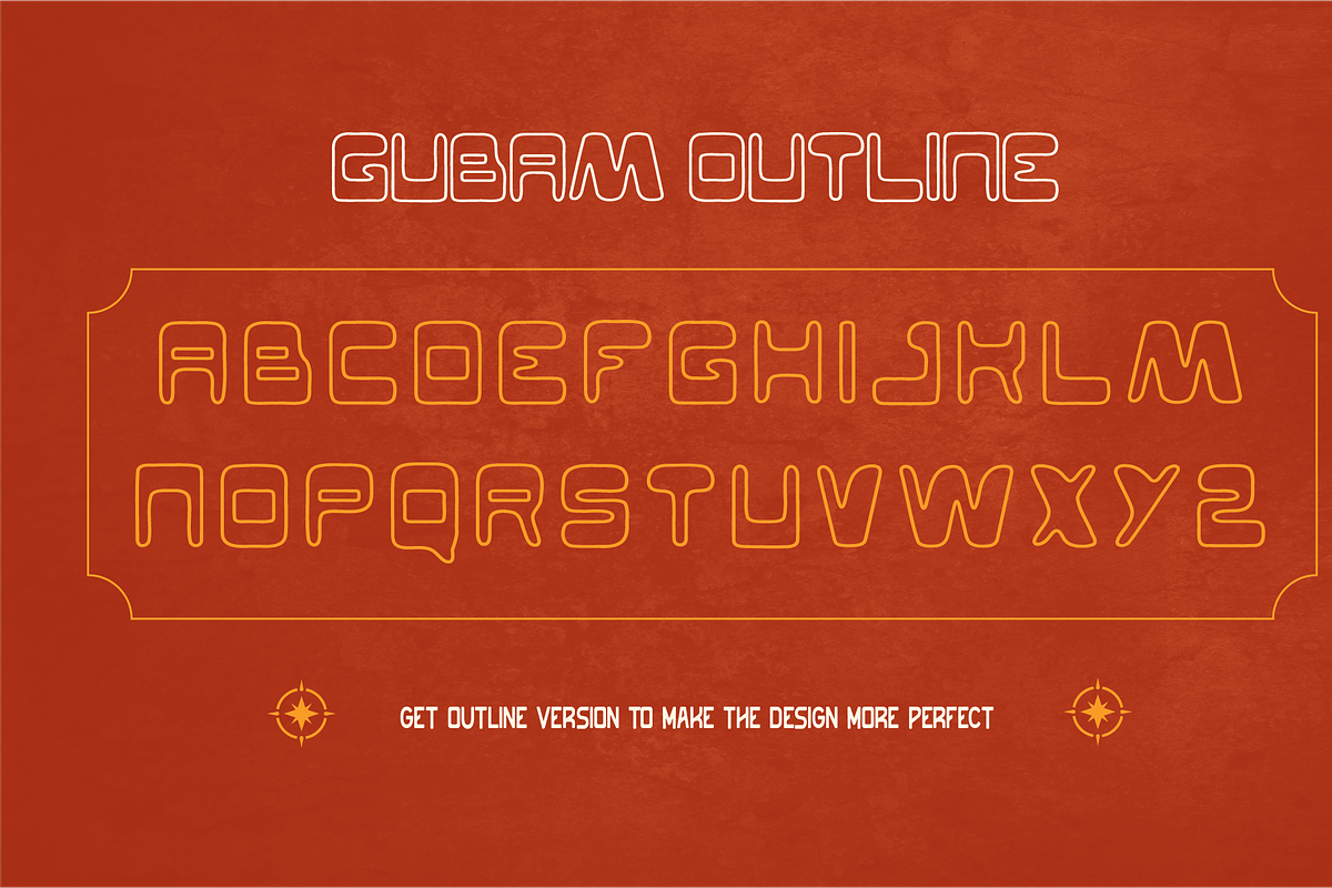 GUBAM - Bold Retro Vintage Font, a Sans Serif Font by Rightwheels (Photo 4 of 11)