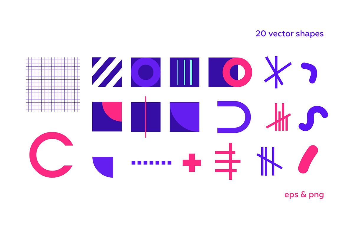 Gradient abstract & geometric set., a Pattern Graphic by lisa_kalev (Photo 8 of 12)