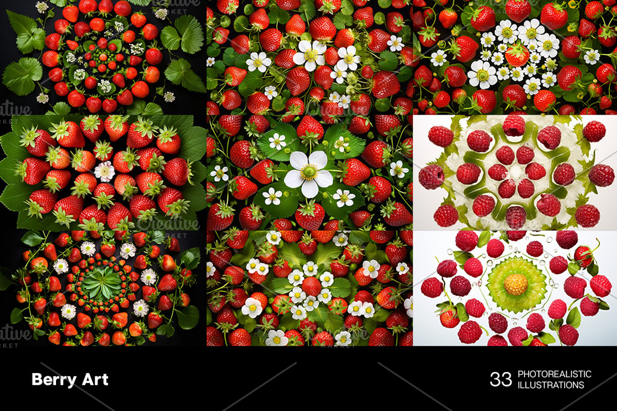 Berry Art. 33 images, a Food & Drink Photo by Handmadefont (Photo 6 of 10)