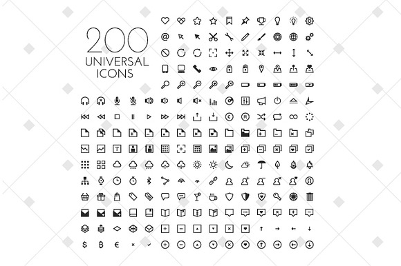 200 Universal Icons
