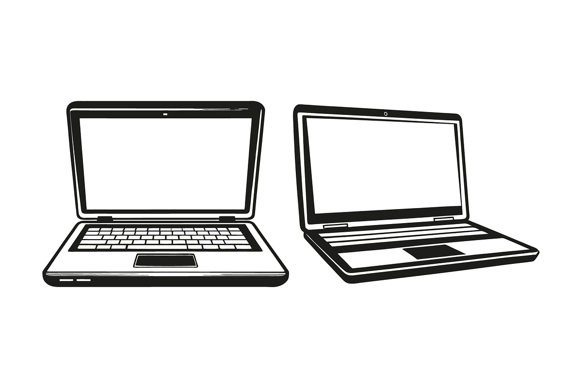 Two laptops side by side vectors, an Object Graphic by Billah Hub
