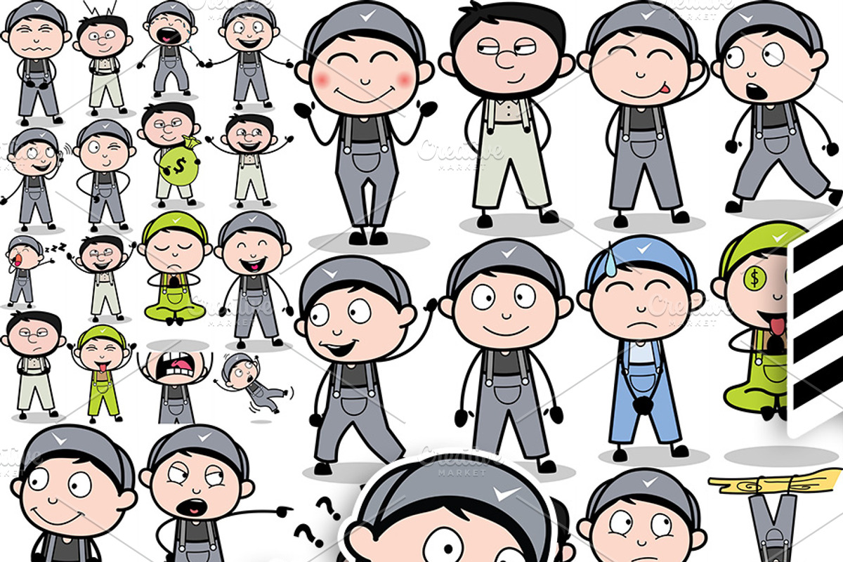 Repairman ~ Cartoon Character Set, a Person Illustration by The Toon Company (Photo 9 of 9)