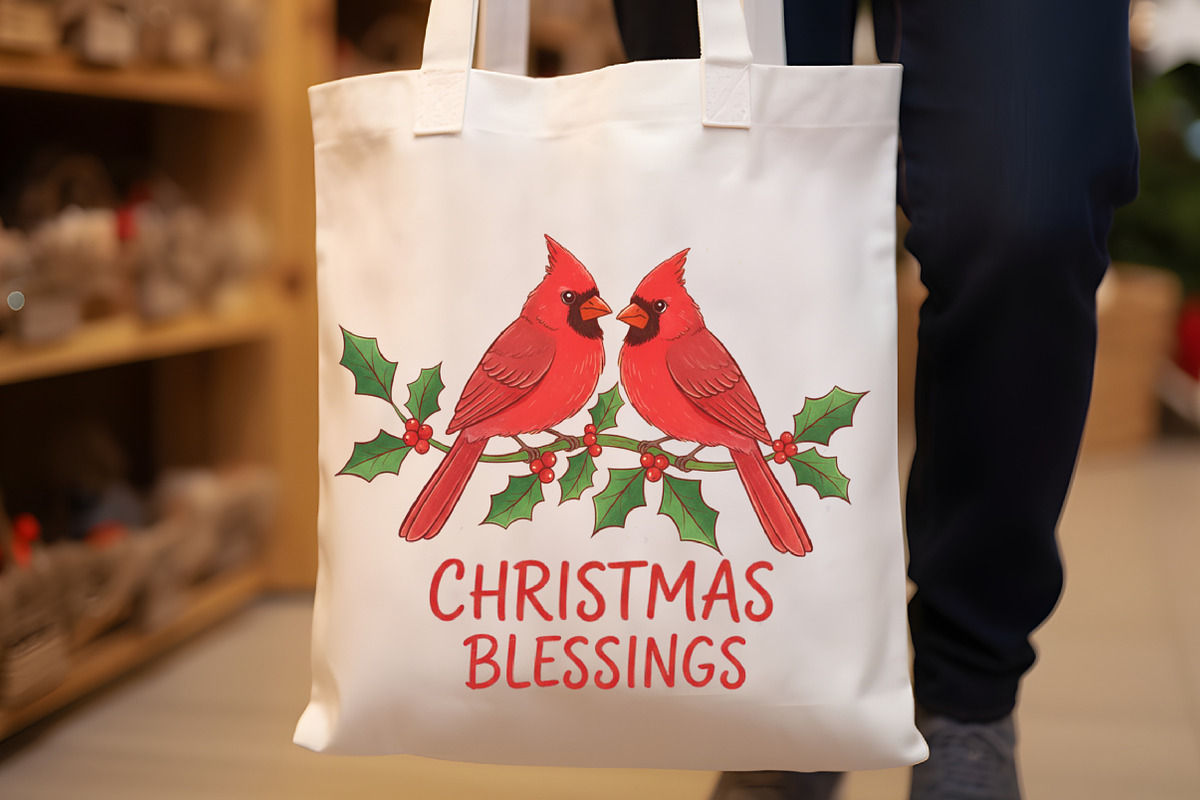 Christmas Blessings Cardinal PNG, an Illustration by SinaCreation (Photo 4 of 7)
