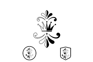 Black heraldic sign, logo, design, an Object Graphic by RODINA