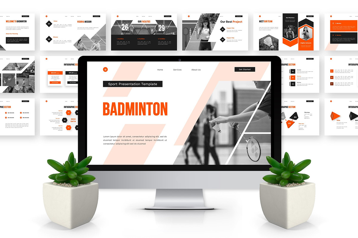 Badminton - Sport Google Slide, a Presentation Template by Deepslide Studio (Photo 4 of 6)