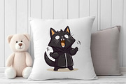 Spooky Halloween Cat Vector Clipart, a Seasonal Illustration by ARTify Illustrations (Thumbnail 8 of 10)