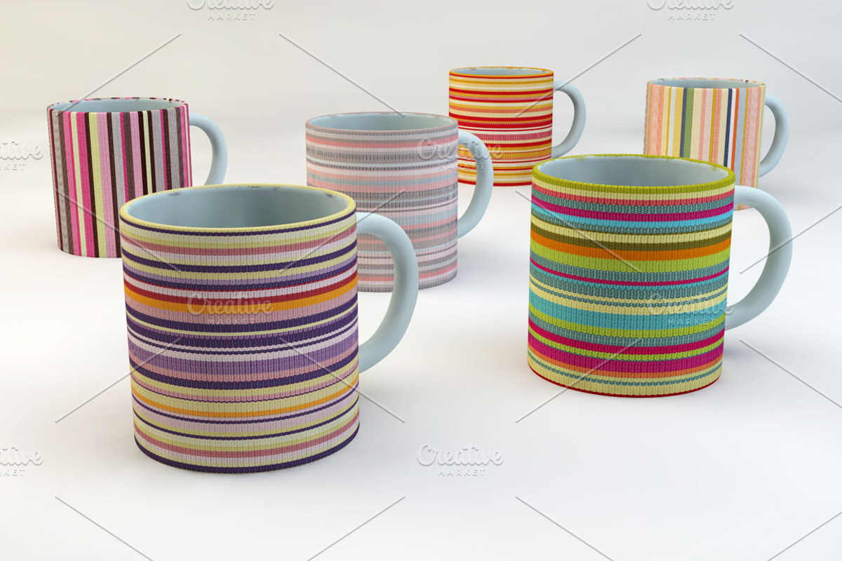 Set of 6 knitted backgrounds preview 6