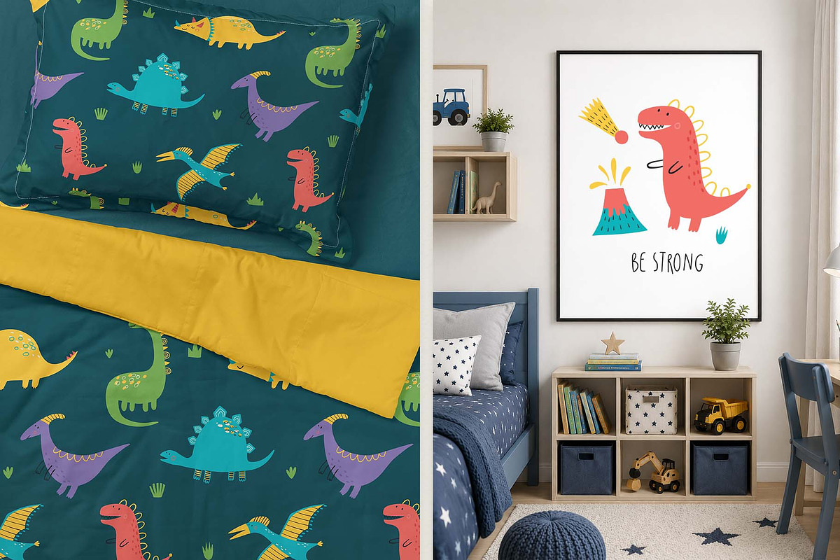 Little Dinosaurs | 100% hand drawn, an Animal Illustration by Irina Ostapenko (Photo 7 of 9)