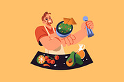 Chefs cooking food set, a Food Illustration by PaperTrident (Thumbnail 10 of 11)