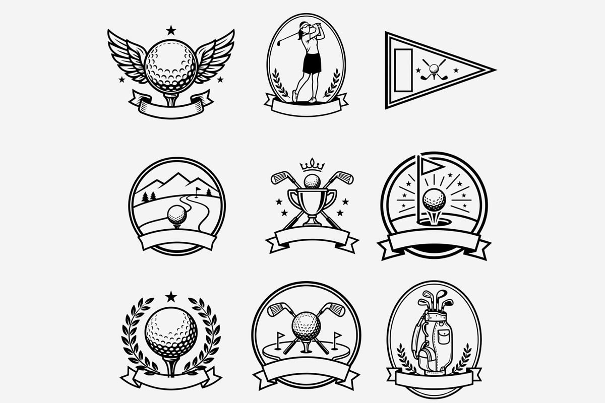 Simple Golf Logo Bundle, a Solid Icon by Tanya Kart (Photo 4 of 9)