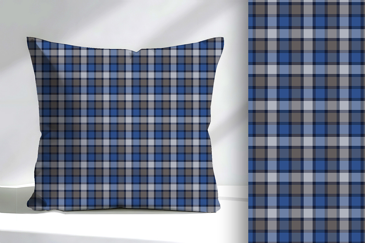 Navy Decorative Plaid Seamless, a Pattern Graphic by Sharon Schwalbe (Photo 2 of 4)