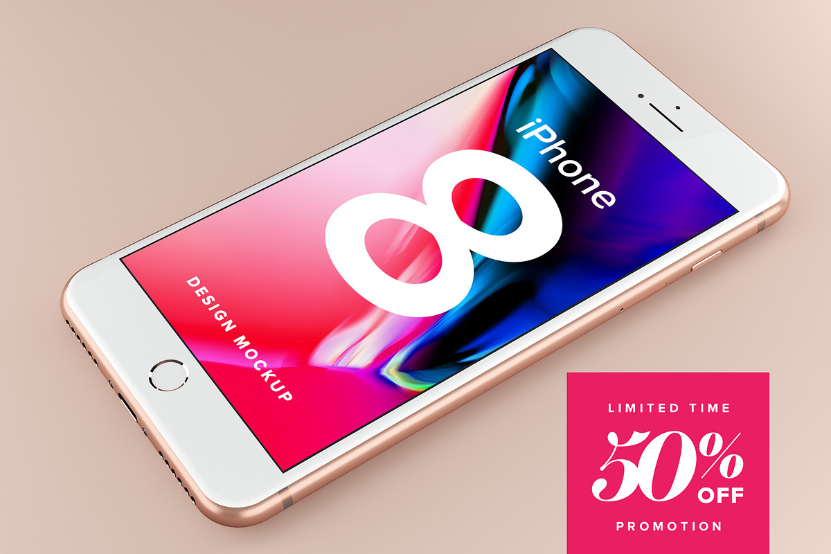 iPhone 8 Design Mockup, an iPhone Mockup by illustrated (Photo 1 of 6)