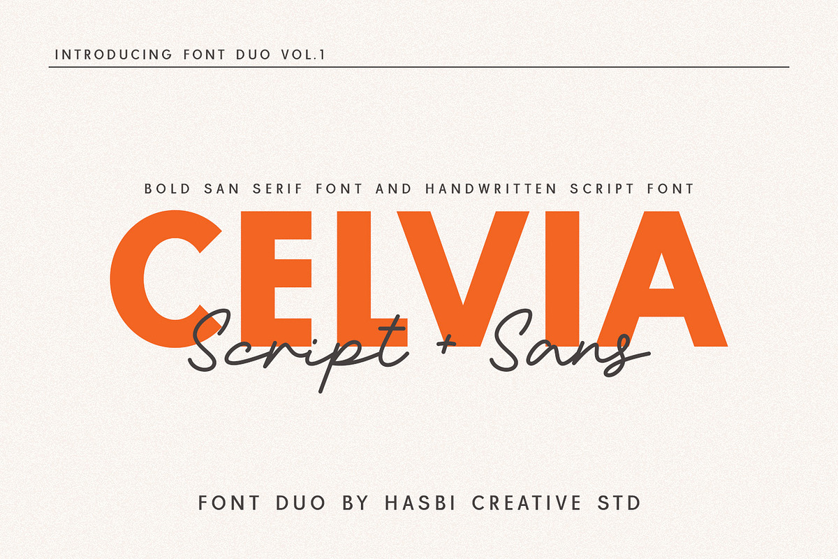 Celvia – Elegant Script & Sans Font, a Sans Serif Font by Hasbi Creative (Photo 1 of 10)